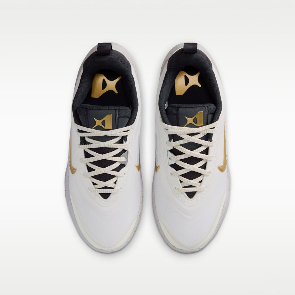 A'One “Unanimous” Big Kids' Basketball Shoes - Sail/Vast Grey/Off Noir/Metallic Gold