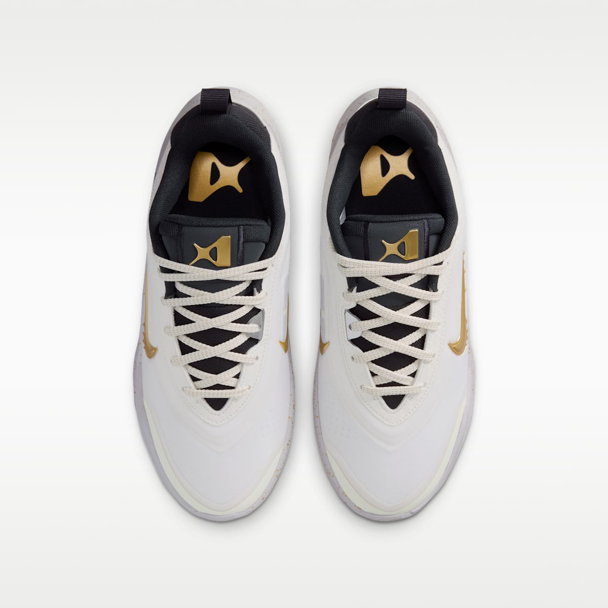 A'One “Unanimous” Big Kids' Basketball Shoes - Sail/Vast Grey/Off Noir/Metallic Gold