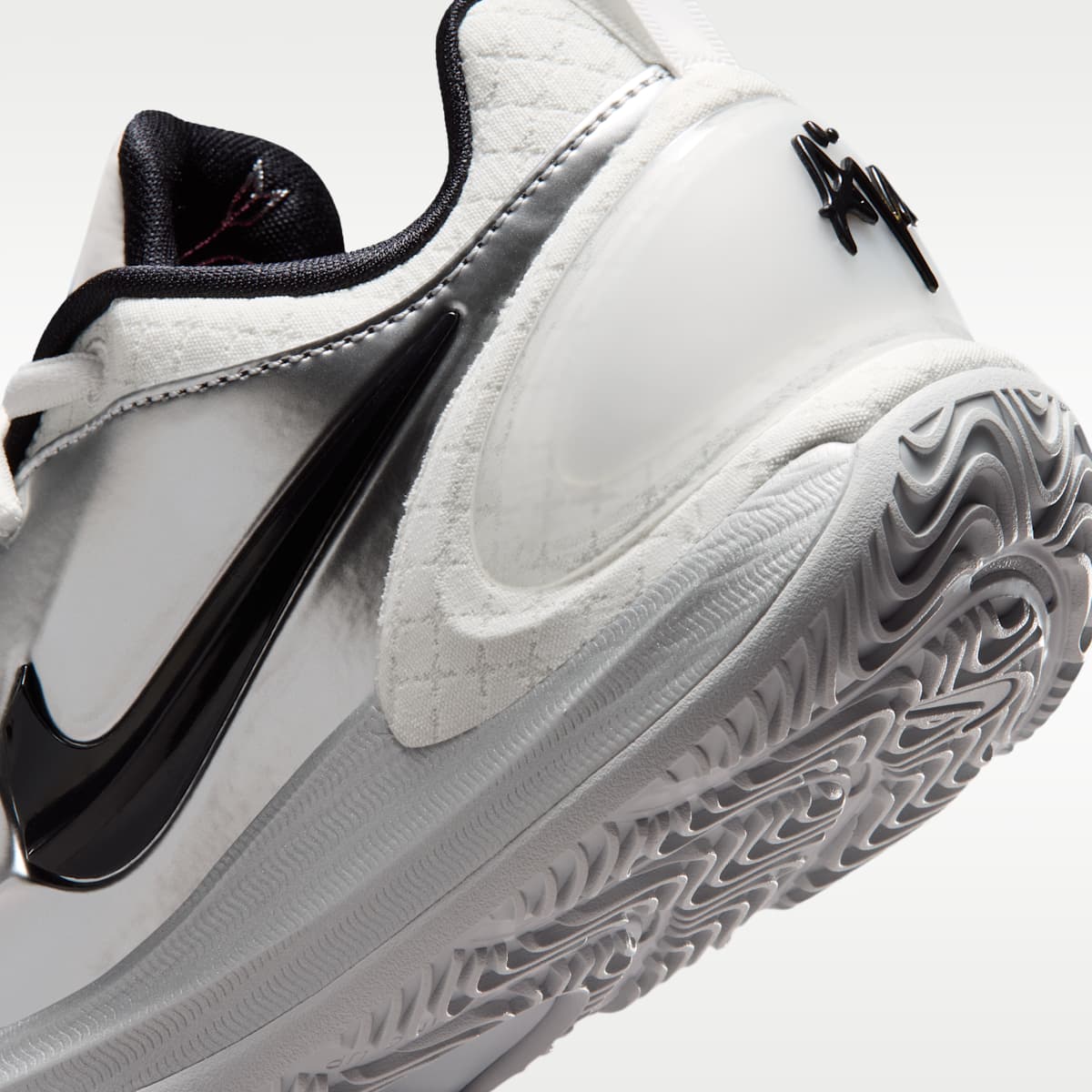 A'Two "Mirrored" A'ja Wilson Basketball Shoes - Summit White/Metallic Silver/Black - Image 8