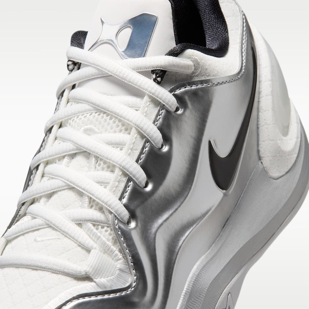 A'Two "Mirrored" A'ja Wilson Big Kids' Basketball Shoes - Summit White/Metallic Silver/Black - Image 7