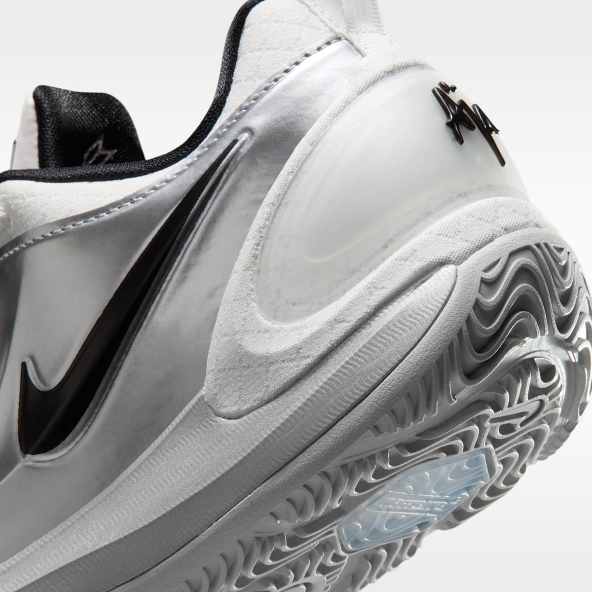 A'Two "Mirrored" A'ja Wilson Big Kids' Basketball Shoes - Summit White/Metallic Silver/Black