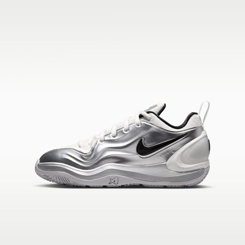 A'Two "Mirrored" A'ja Wilson Big Kids' Basketball Shoes - Summit White/Metallic Silver/Black - Image 1