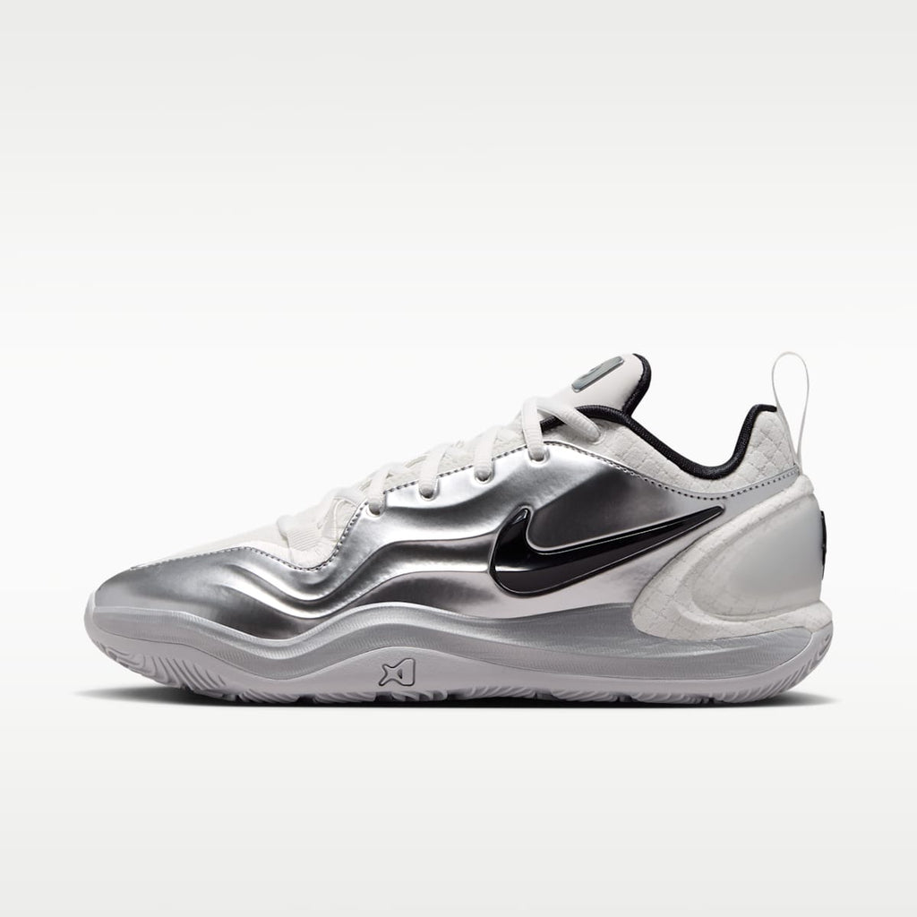 A'Two "Mirrored" A'ja Wilson Basketball Shoes - Summit White/Metallic Silver/Black - Image 1