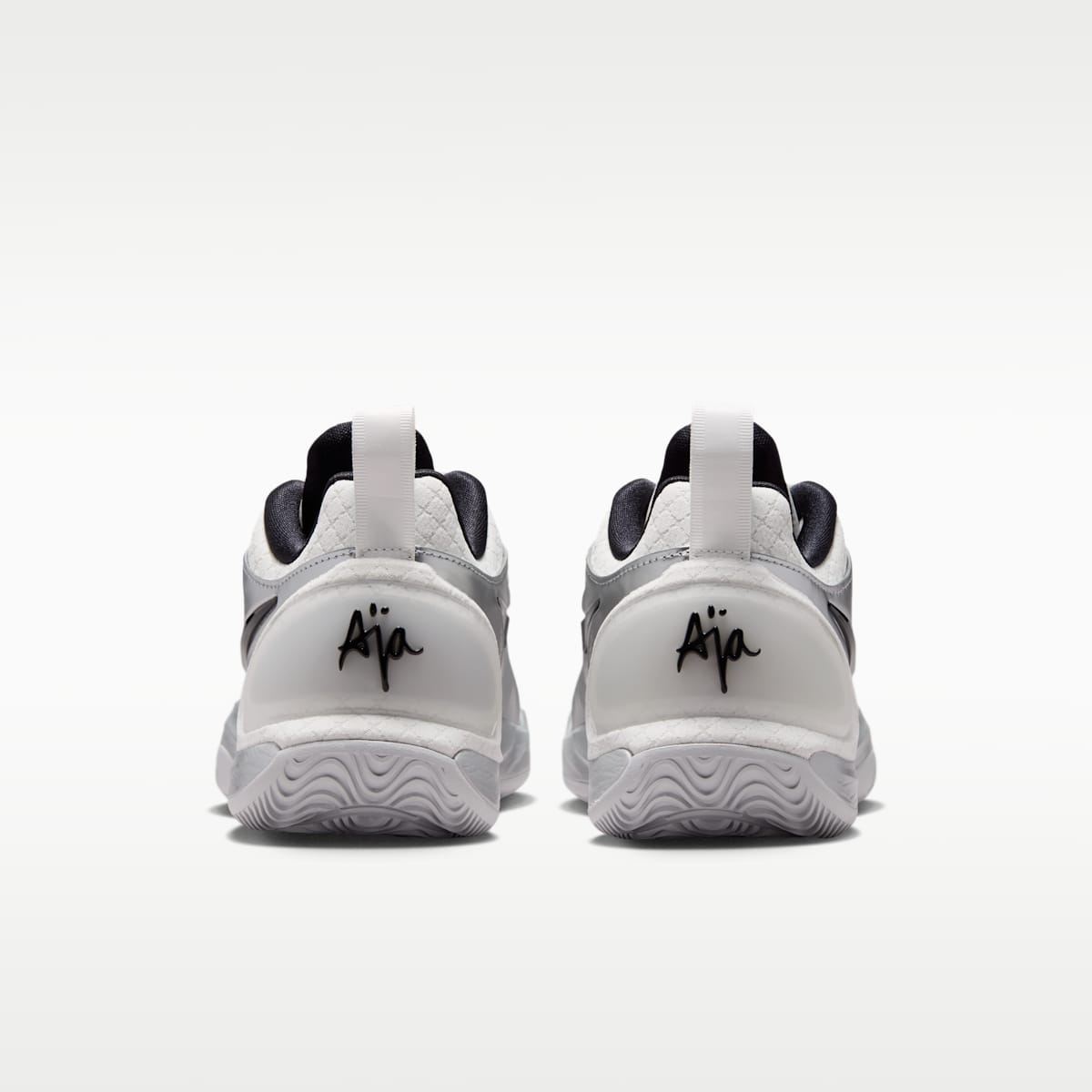 Women's A'Two "Mirrored" A'ja Wilson Basketball Shoes - Summit White/Metallic Silver/Black