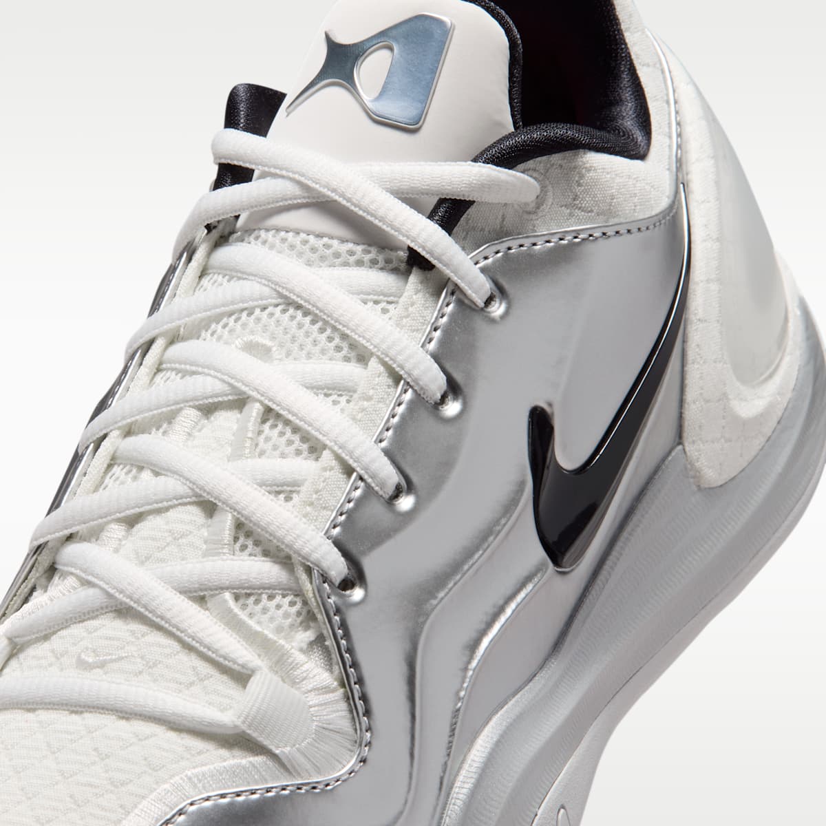 A'Two "Mirrored" A'ja Wilson Basketball Shoes - Summit White/Metallic Silver/Black - Image 7