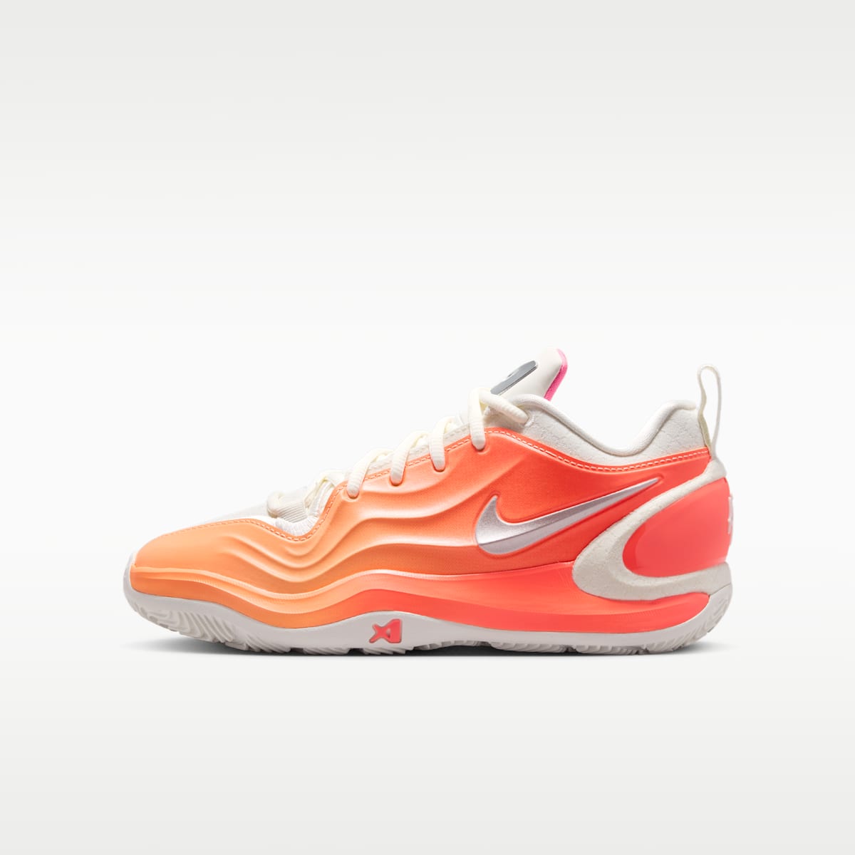 A'Two A'ja Wilson Big Kids' Basketball Shoes - Orange Pulse/Sail/Hot Lava/Metallic Silver