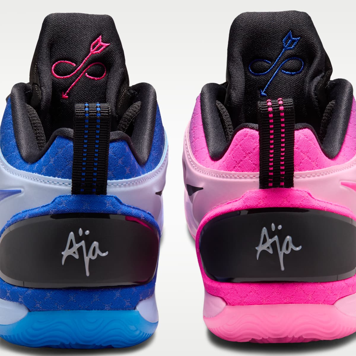 A'Two A'ja Wilson Big Kids' Basketball Shoes - Neo Pink/Pink Blast/Racer Blue/Black