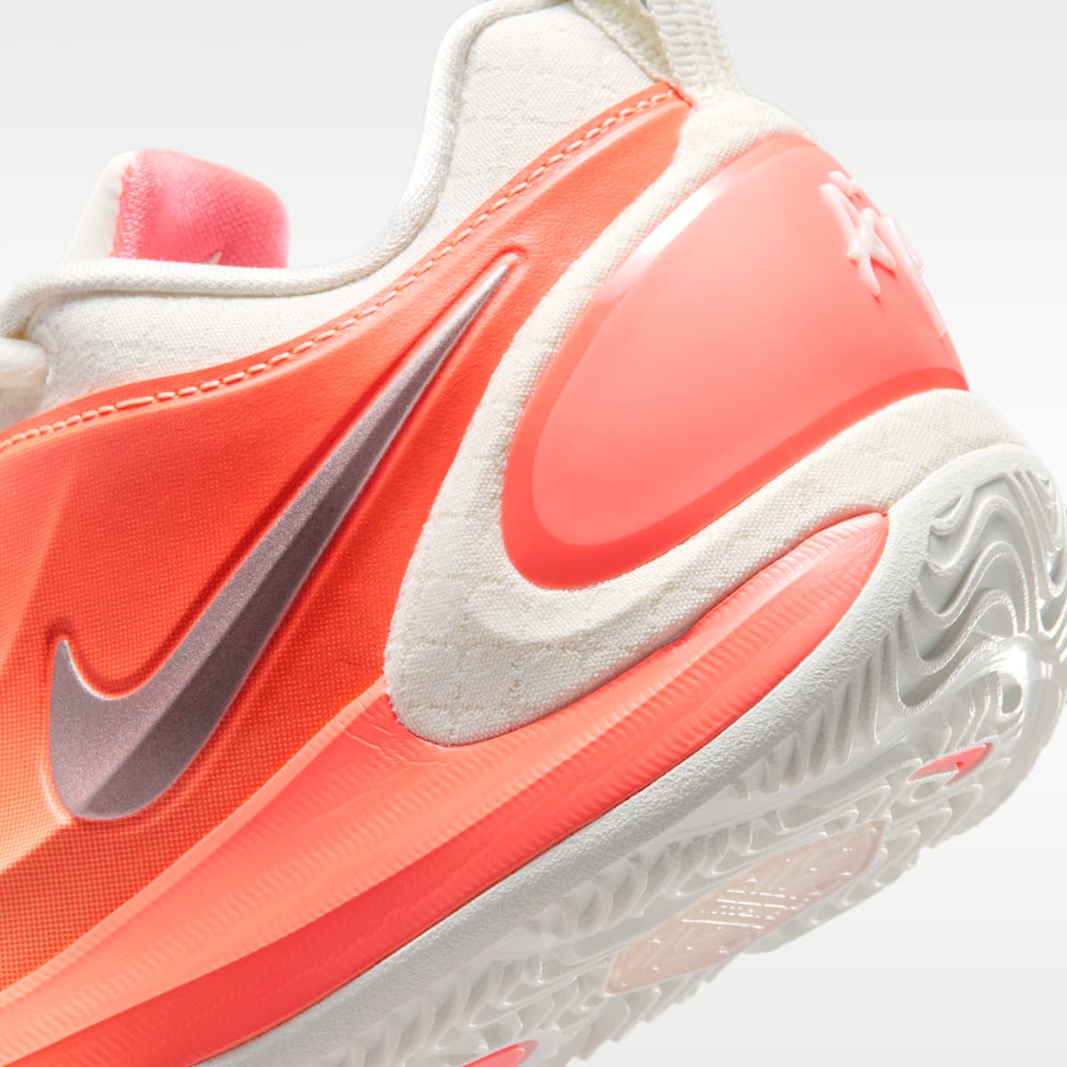 A'Two A'ja Wilson Big Kids' Basketball Shoes - Orange Pulse/Sail/Hot Lava/Metallic Silver - Image 8