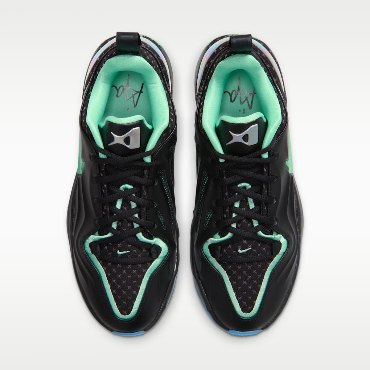 A'Two "Nike Nights" A'ja Wilson Basketball Shoes - Black/Blue Glow/Multi-Color/Green Glow - Image 4
