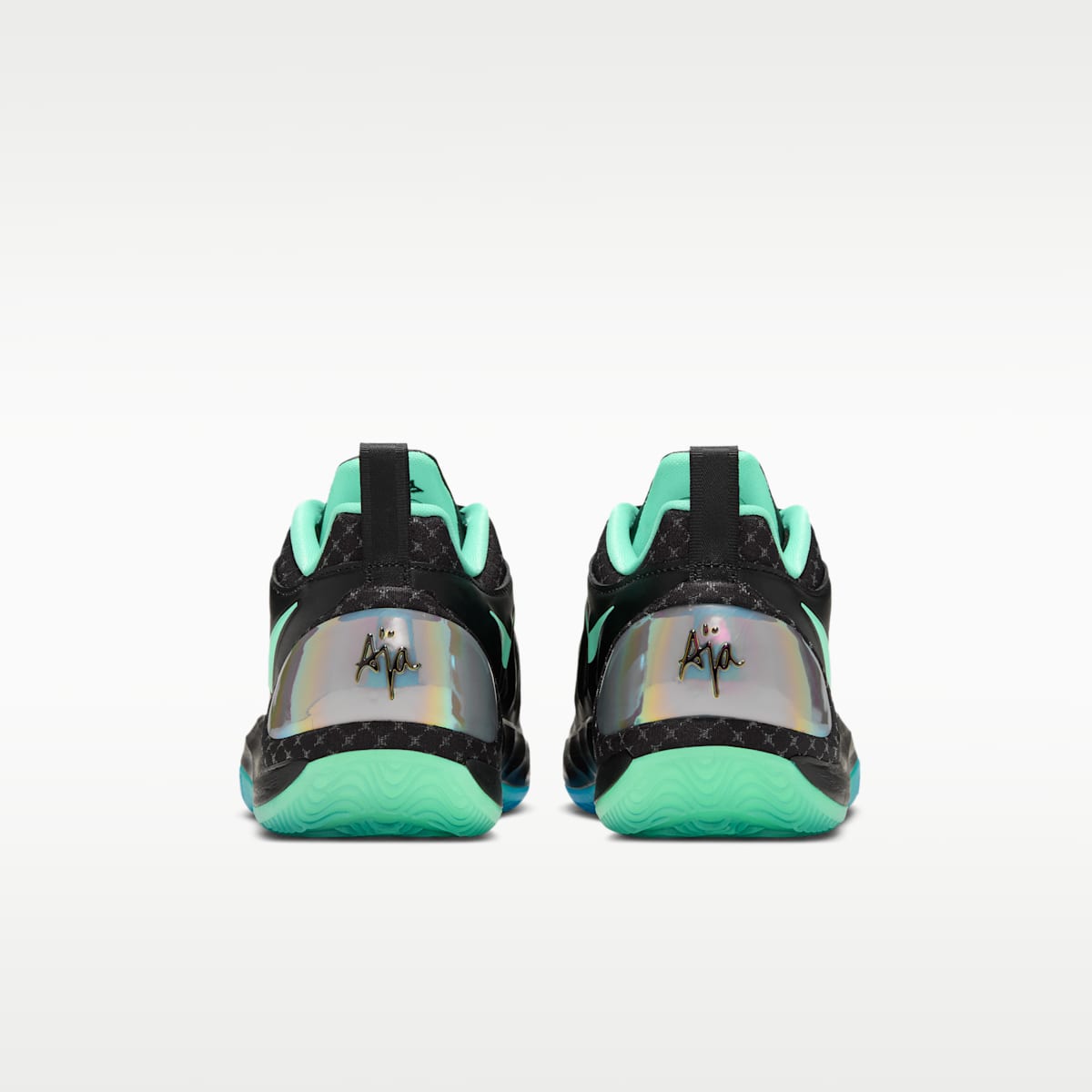 A'Two "Nike Nights" A'ja Wilson Big Kids' Basketball Shoes - Black/Blue Glow/Multi-Color/Green Glow