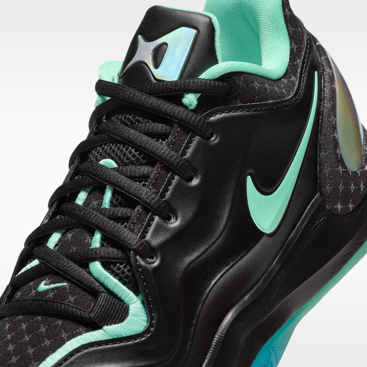A'Two "Nike Nights" A'ja Wilson Big Kids' Basketball Shoes - Black/Blue Glow/Multi-Color/Green Glow - Image 7