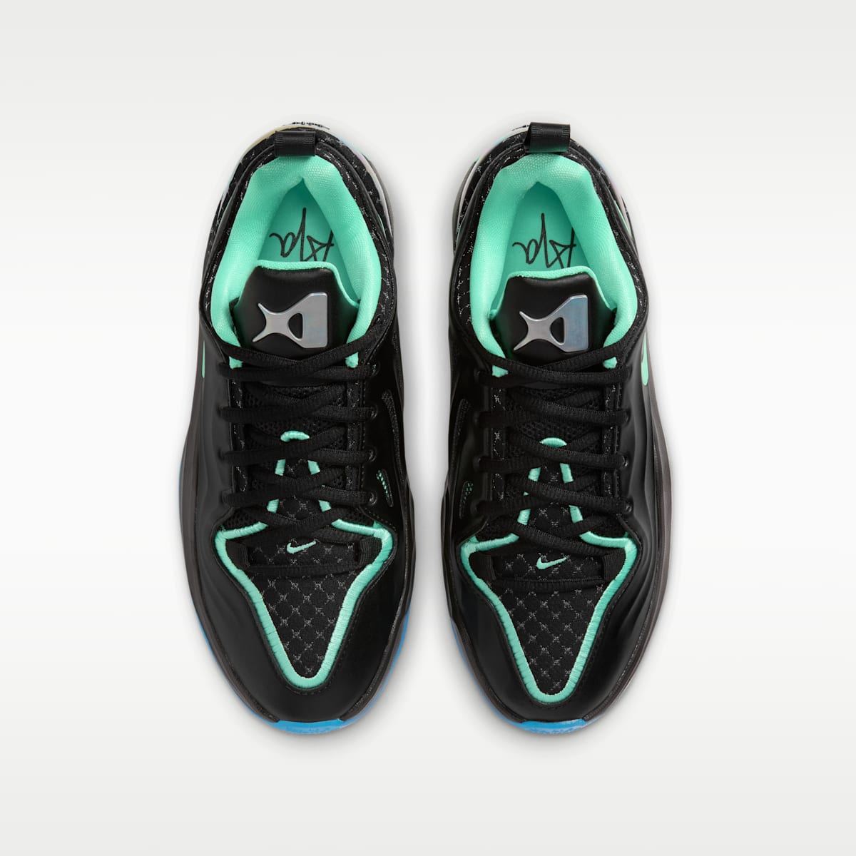 A'Two "Nike Nights" A'ja Wilson Big Kids' Basketball Shoes - Black/Blue Glow/Multi-Color/Green Glow