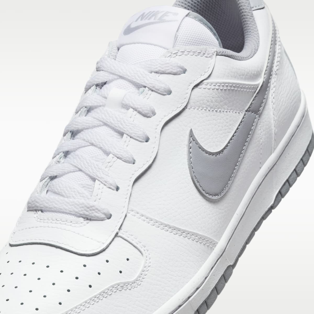 Nike Big Low Men's Shoes - White/Wolf Grey - Image 7