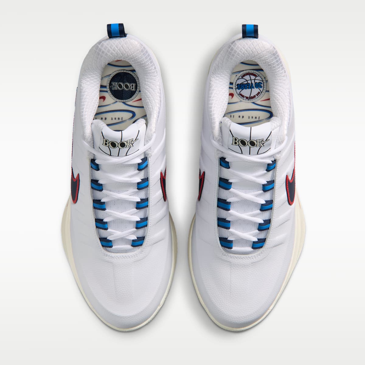 Book 2 "WNBA 30th" Basketball Shoes - White/Fireberry/Light Photo Blue/Midnight Navy - Image 4