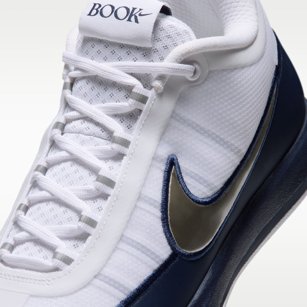 Book 2 Basketball Shoes - White/Midnight Navy/Metallic Silver - Image 7