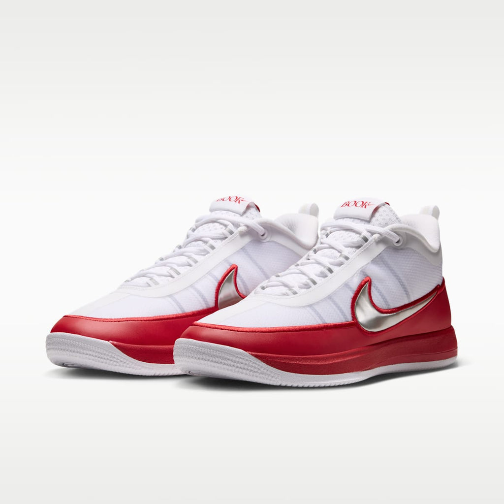 Book 2 Basketball Shoes - White/University Red/Metallic Silver - Image 5