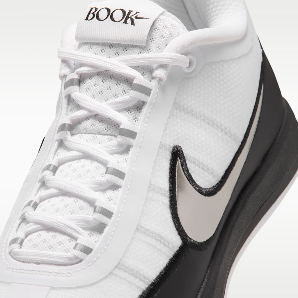 Women's Book 2 Basketball Shoes - White/Black/Metallic Silver