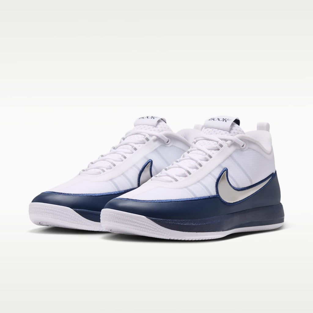 Book 2 Basketball Shoes - White/Midnight Navy/Metallic Silver - Image 5