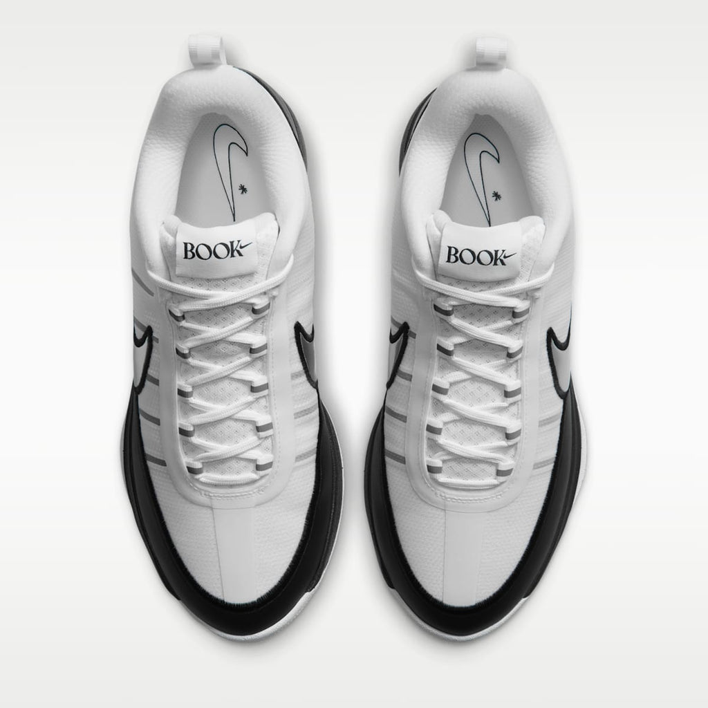 Women's Book 2 Basketball Shoes - White/Black/Metallic Silver