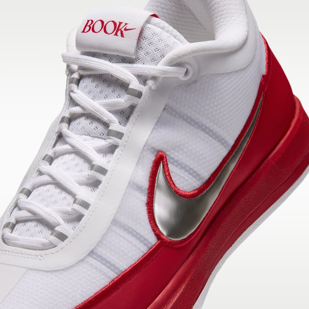 Book 2 Basketball Shoes - White/University Red/Metallic Silver - Image 7