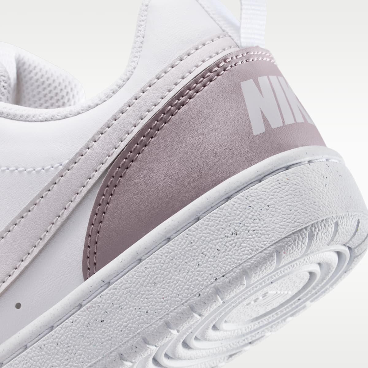 Nike Court Borough Low Recraft Big Kids' Shoes - White/Plum Fog/White/Venice