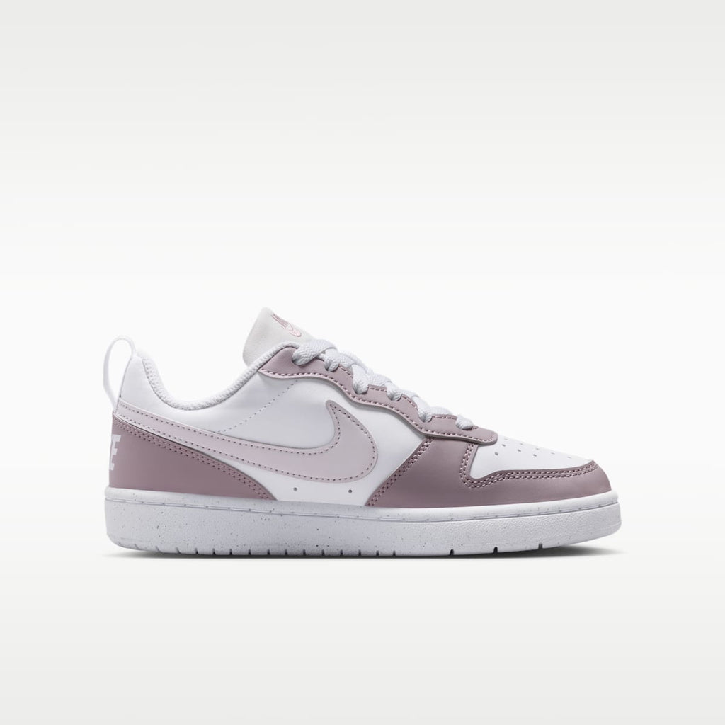 Nike Court Borough Low Recraft Big Kids' Shoes - White/Plum Fog/White/Venice