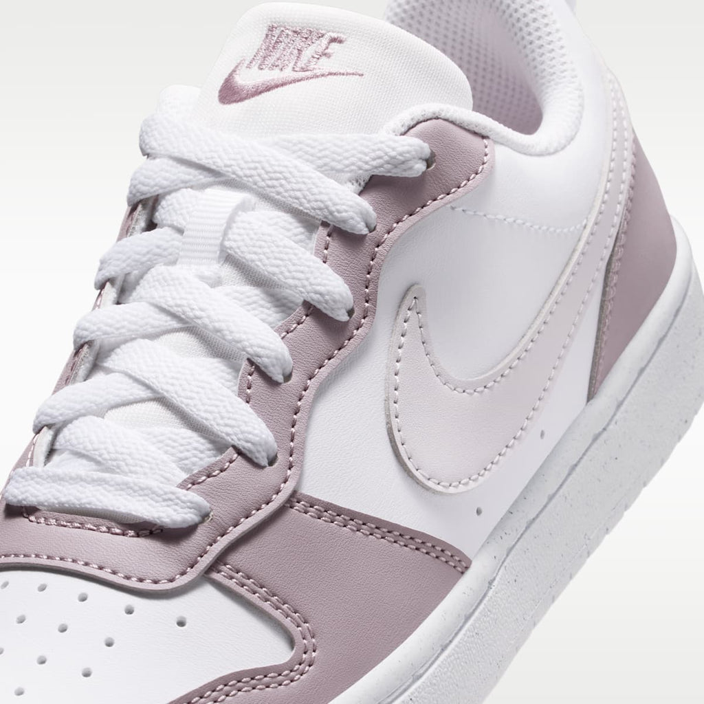 Nike Court Borough Low Recraft Big Kids' Shoes - White/Plum Fog/White/Venice
