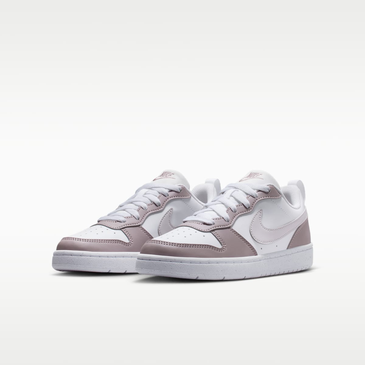 Nike Court Borough Low Recraft Big Kids' Shoes - White/Plum Fog/White/Venice