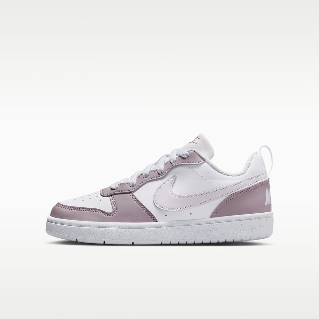 Nike Court Borough Low Recraft Big Kids' Shoes - White/Plum Fog/White/Venice