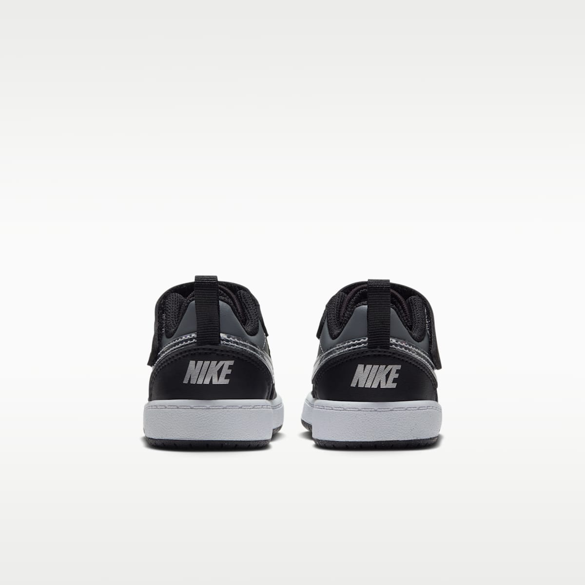 Nike Court Borough Low Baby/Toddler Shoes - Black/Smoke Grey/Metallic Silver