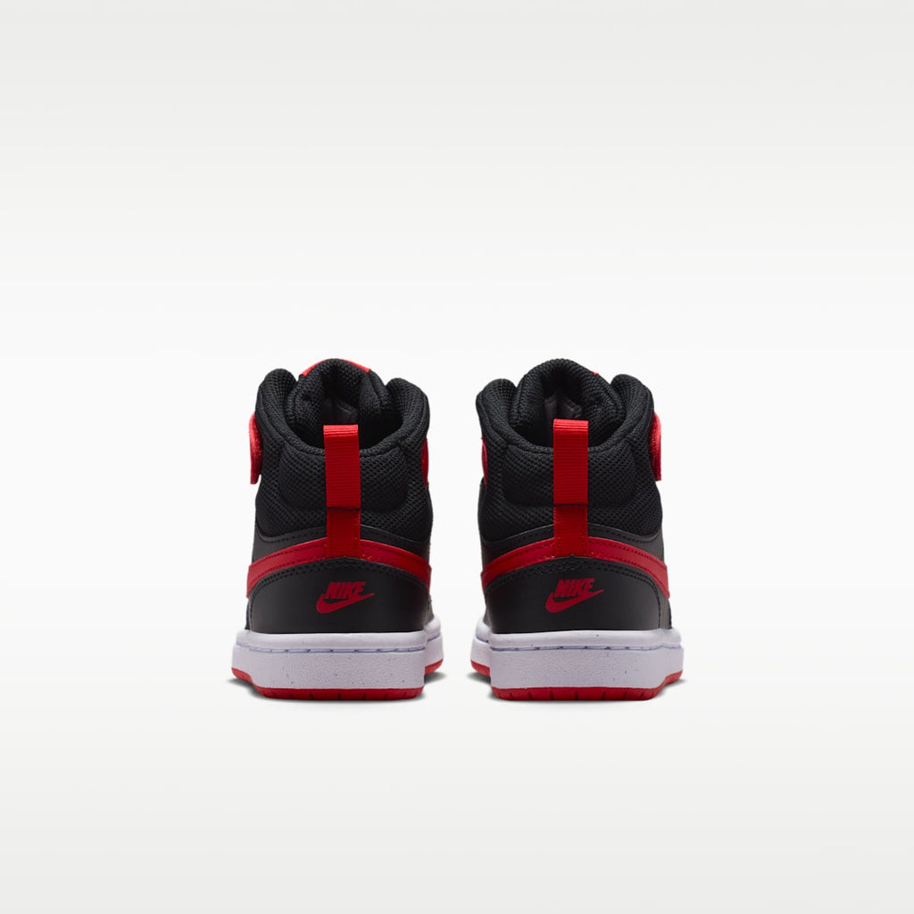 Nike Court Borough Mid 2 Little Kids' Shoes - Black/White/University Red