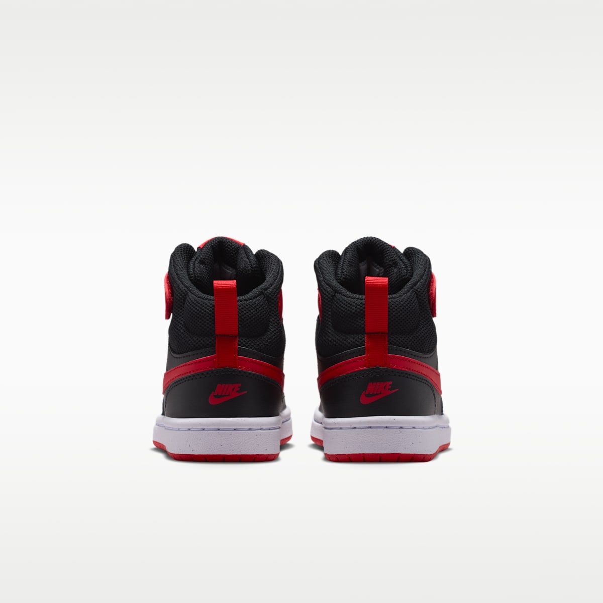 Nike Court Borough Mid 2 Little Kids' Shoes - Black/White/University Red