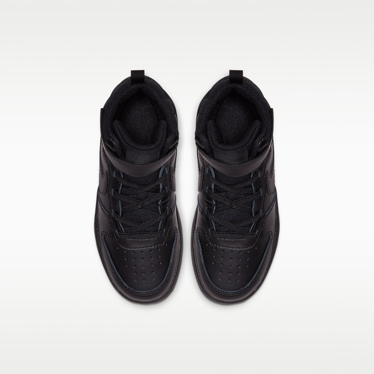 Nike Court Borough Mid 2 Little Kids' Shoes - Black/Black/Black