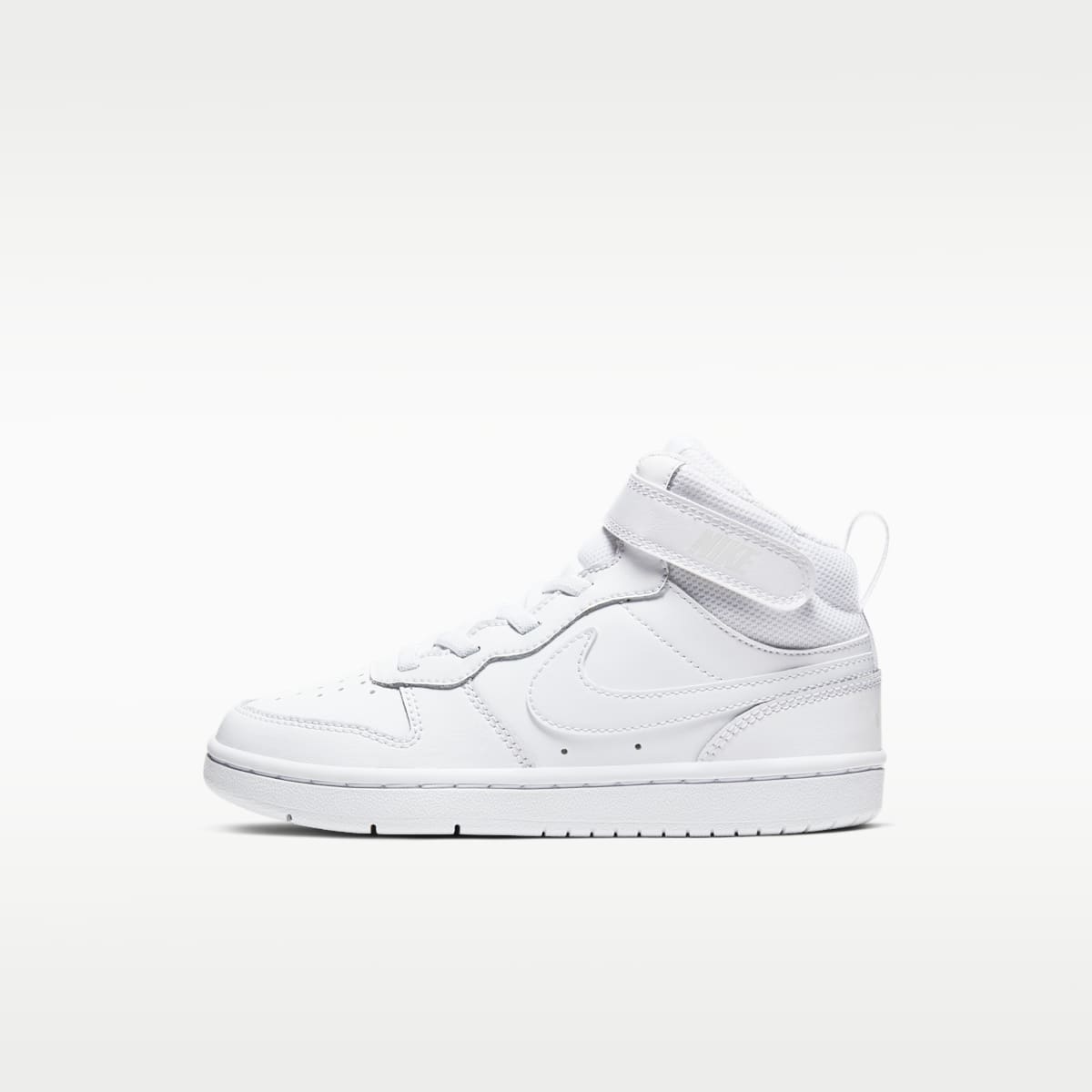 Nike Court Borough Mid 2 Little Kids' Shoes - White/White/White