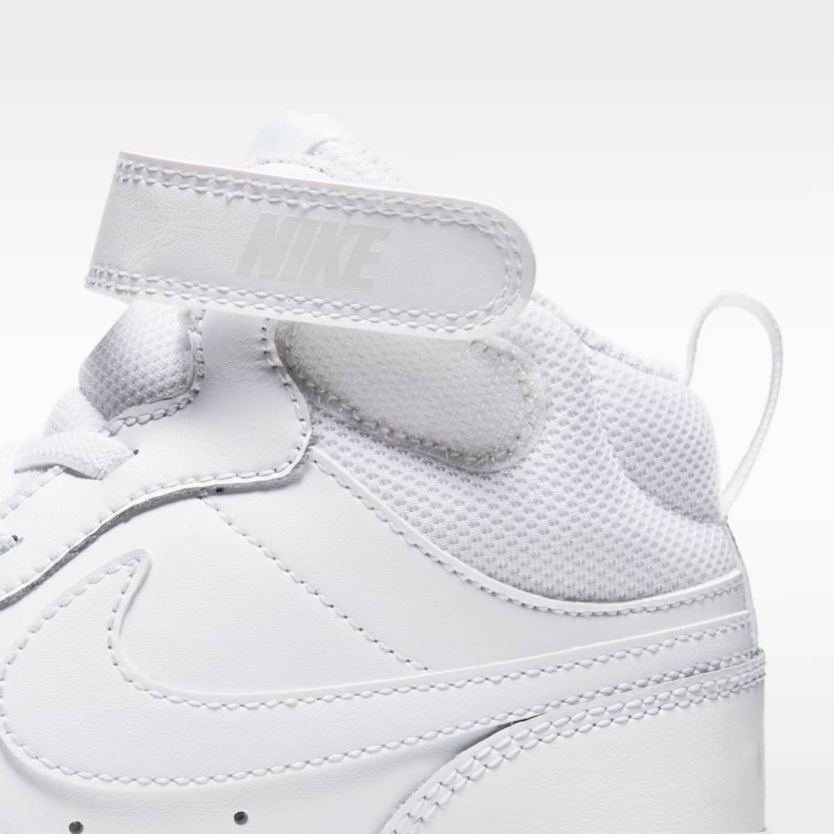 Nike Court Borough Mid 2 Little Kids' Shoes - White/White/White