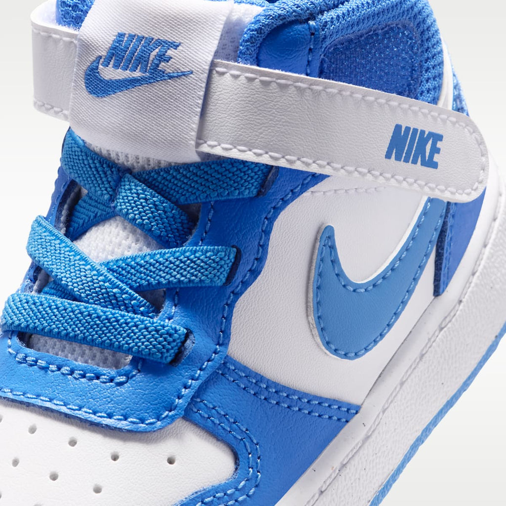 Nike Court Borough Mid 2 Baby/Toddler Shoes - White/Blue Crystal/White/Blue Crystal