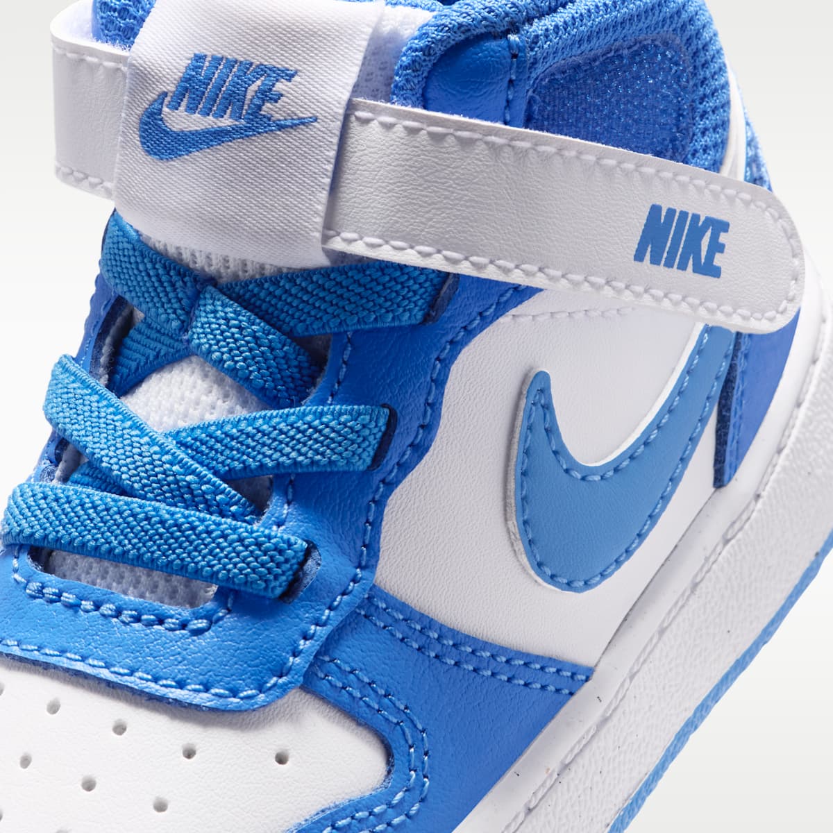 Nike Court Borough Mid 2 Baby/Toddler Shoes - White/Blue Crystal/White/Blue Crystal