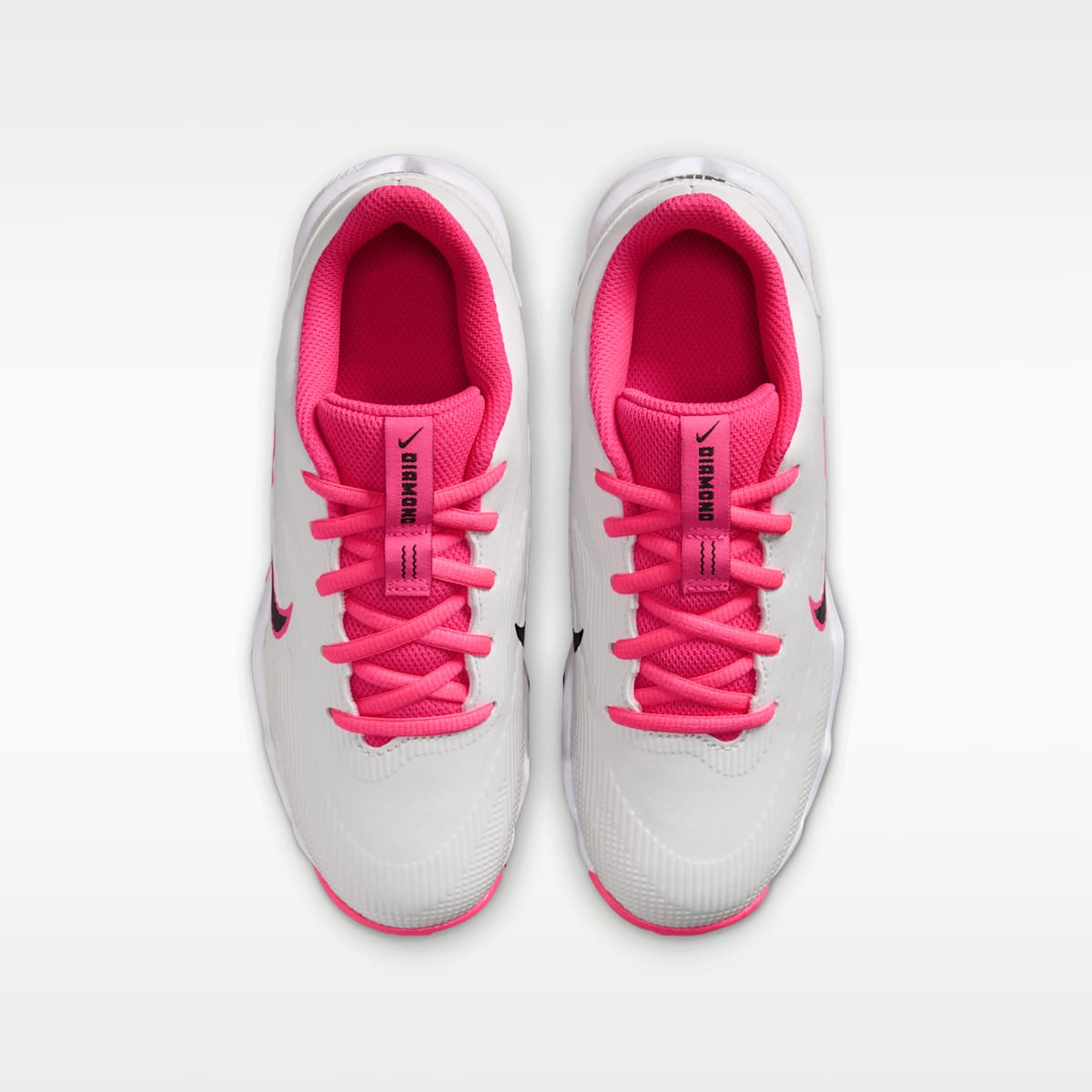 Diamond Clutch Big Kids' Softball Cleats - Summit White/Hyper Pink/Black