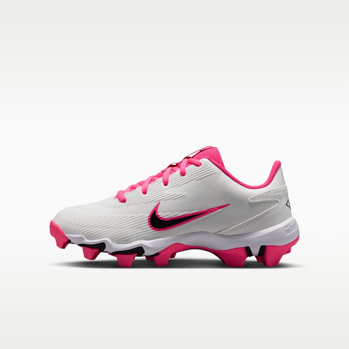 Diamond Clutch Big Kids' Softball Cleats - Summit White/Hyper Pink/Black