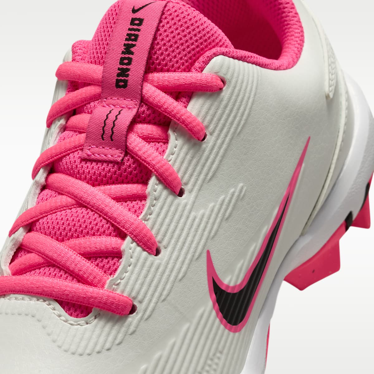 Diamond Clutch Big Kids' Softball Cleats - Summit White/Hyper Pink/Black