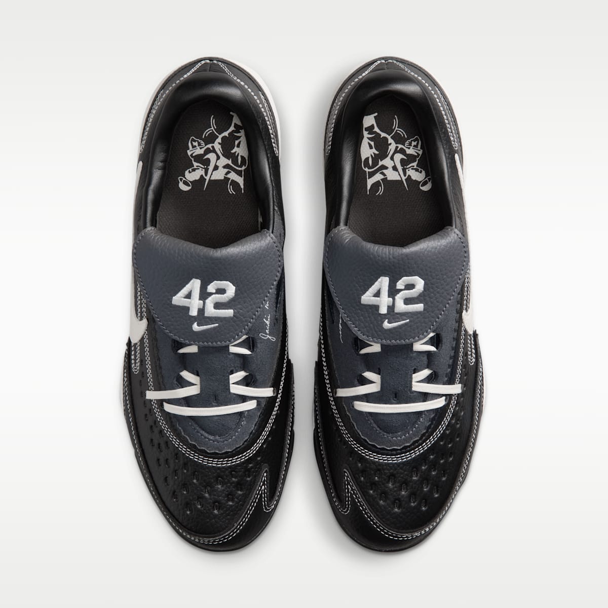 Nike Diamond Standout MCS "Jackie Robinson Day" Baseball Cleats - Black/Medium Ash/Velvet Brown/Pale Ivory - Image 4