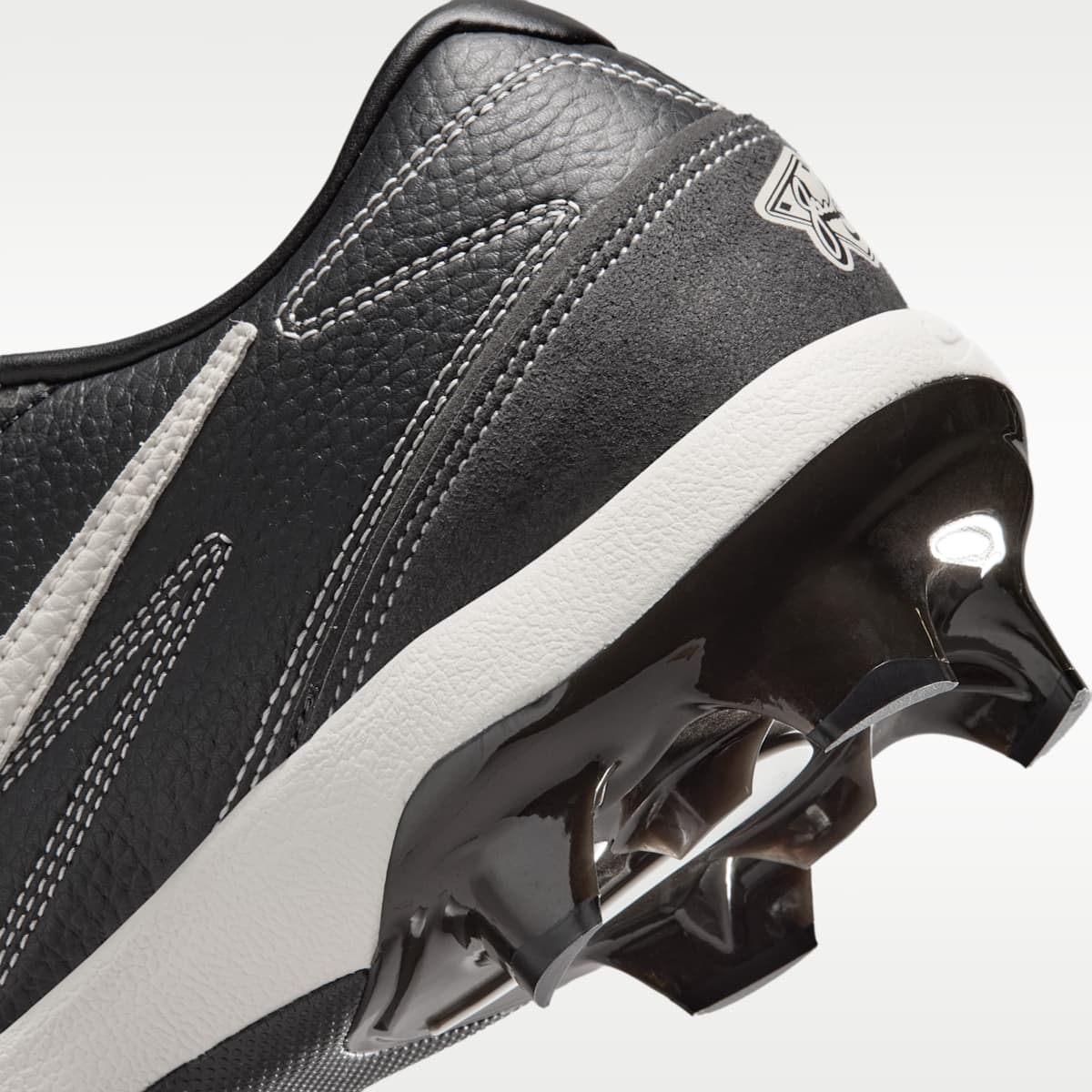 Nike Diamond Standout MCS "Jackie Robinson Day" Baseball Cleats - Black/Medium Ash/Velvet Brown/Pale Ivory - Image 9