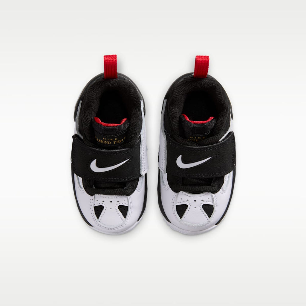 Nike Diamond Turf II Baby/Toddler Shoes - Black/Fire Red/Metallic Gold/White - Image 4