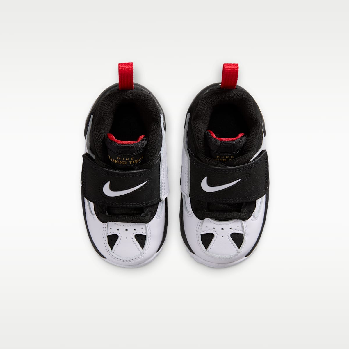 Nike Diamond Turf II Baby/Toddler Shoes - Black/Fire Red/Metallic Gold/White - Image 4