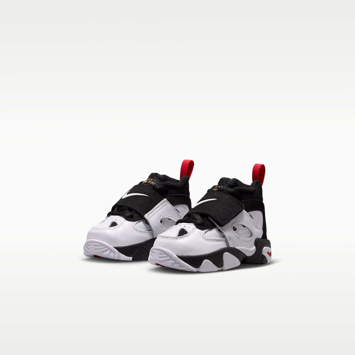 Nike Diamond Turf II Baby/Toddler Shoes - Black/Fire Red/Metallic Gold/White - Image 5