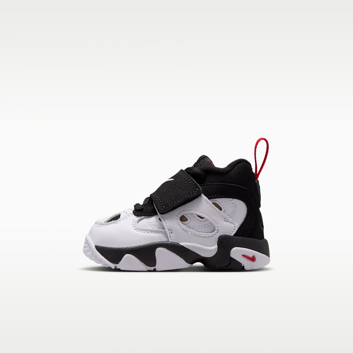 Nike Diamond Turf II Baby/Toddler Shoes - Black/Fire Red/Metallic Gold/White - Image 1