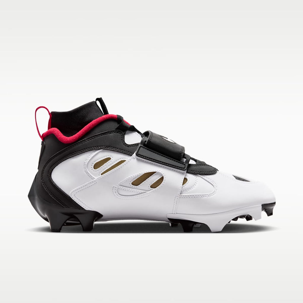 Nike Diamond Turf 2 Football Cleats - Black/Prime Red/Metallic Gold/White - Image 3