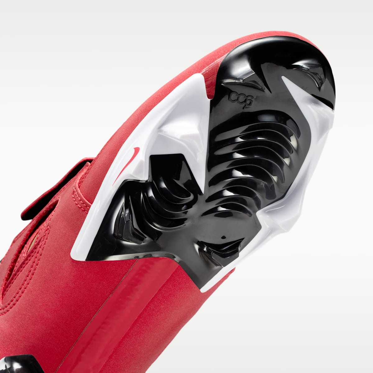 Nike Diamond Turf 2 Football Cleats - Black/Prime Red/White - Image 7