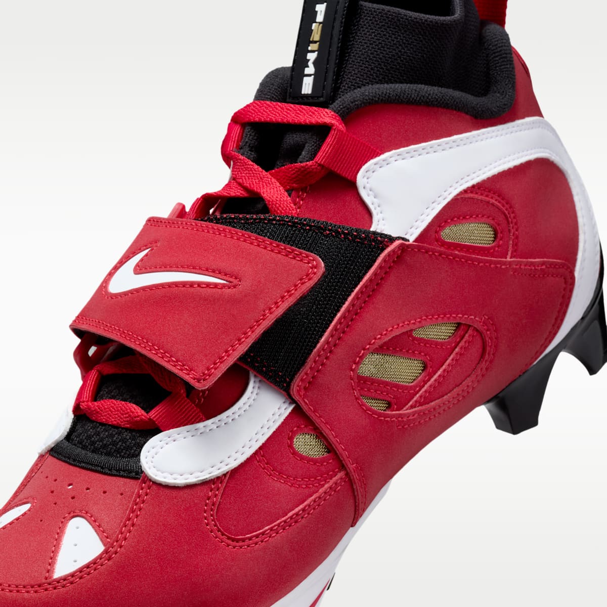 Nike Diamond Turf 2 Football Cleats - Black/Prime Red/White - Image 8