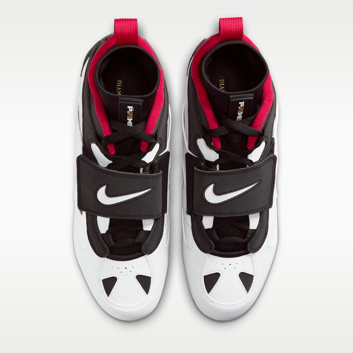 Nike Diamond Turf 2 Football Cleats - Black/Prime Red/Metallic Gold/White - Image 4